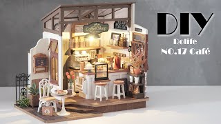 [4K] DIY Miniature Dollhouse Kit || Coffee Shop - Rolife - Relaxing Satisfying Video