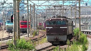 電気機関車EF65（10）　～本務機EF65 57 !　補機EF67 3 !!　広島タ発車～　【レトロ動画　Retro videos】