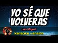 Yo Sé Que Volverás - Luis Miguel (karaoke version)