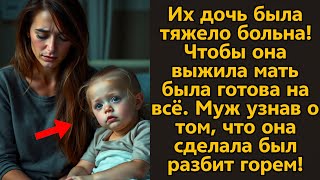 ИХ ДОЧЬ БЫЛА БОЛЬНА, ЧТОБЫ ДОЧЬ ВЫЖИЛА ОНА БЫЛА ГОТОВА НА ВСЁ!! МУЖ БЫЛ РАЗБИТ УЗНАВ ПРАВДУ.