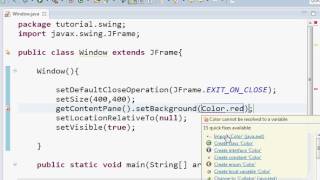 Java Swing Programming Tutorial 2 - Creating A Colorful Window