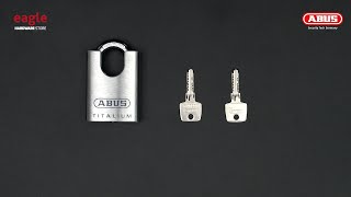 [136] ABUS 96CSTI/60 #EC75 60mm Titalium Padlock Closed Shackle (EAGLE)