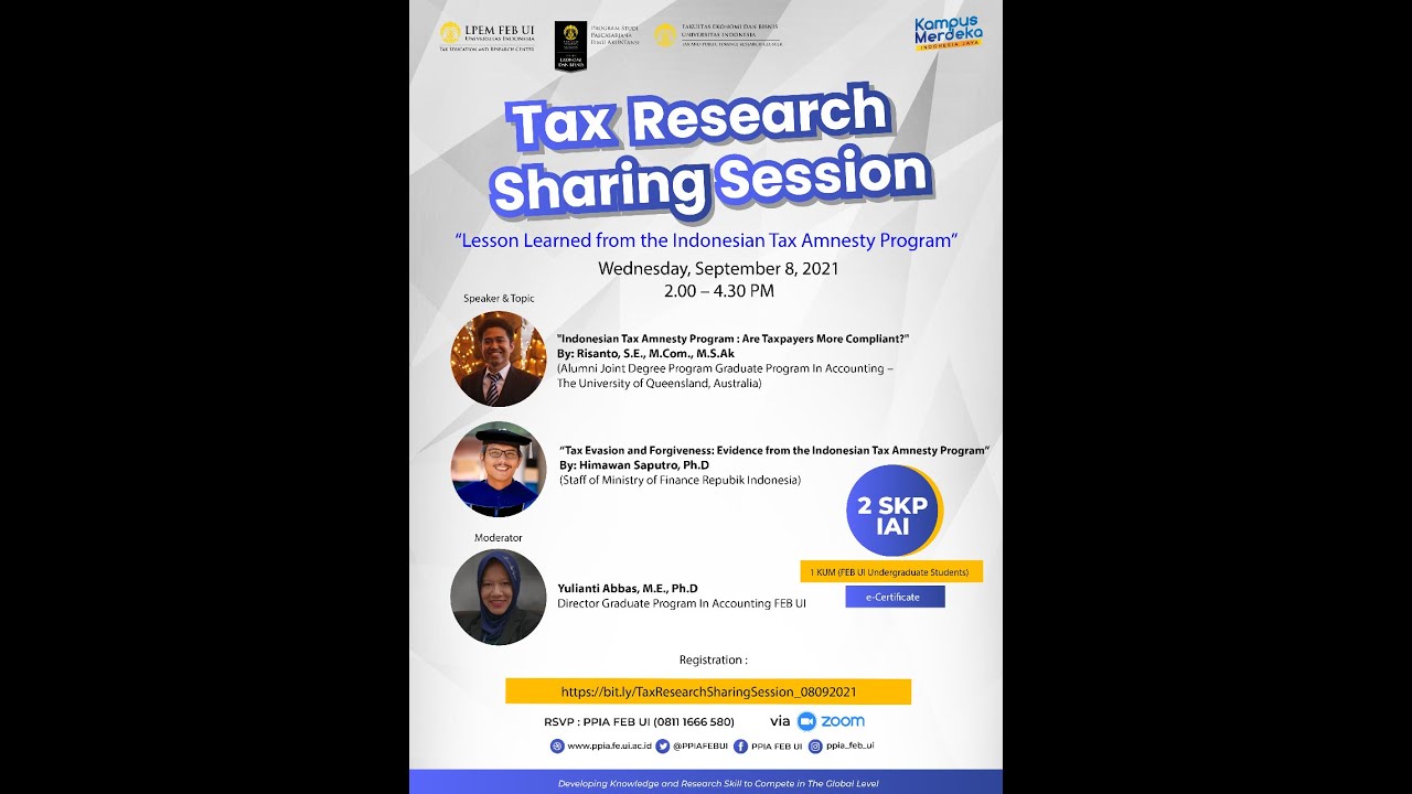 Tax Research Sharing Session: Lesson Learned From The Indonesian Tax ...