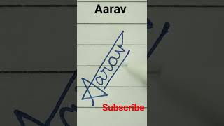 Aarav name done ✅👍. Signature styles