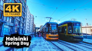 Walk on a Snowy Spring Day 🇫🇮 Helsinki City Center