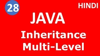Multi level inheritance in java | Java Tutorial (HINDI) #28