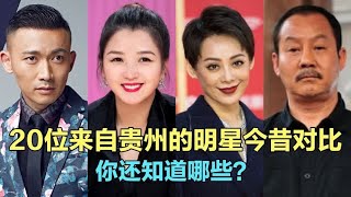 20位贵州明星今昔对比，宁静 聂远 龚琳娜，你还知道哪些明星？