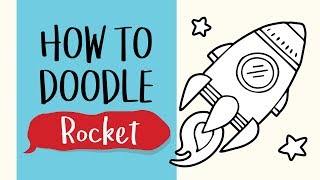 How to Draw a Space Rocket (Easy Step by Step Drawing and Coloring Tutorial For Kids)