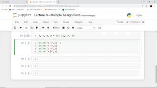Python in 5 minutes | Lecture 9 | Multiple Assignment
