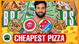 Brand Wars Cheapest Pizza | Dominos Vs Pizza Hut | Veggie Paaji Food Challenge