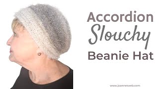 Accordion Slouchy Hat Tutorial FREE - Accordion Hat Knitting Pattern