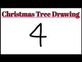 Christmas Tree 🎄| How To Turn Number 4 Into Christmas Tree | Easy Drawing | Art Green |