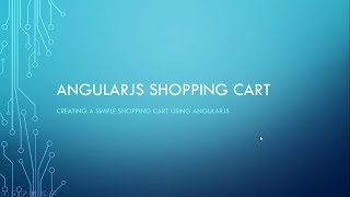 Shopping Cart Using AngularJS - Creating Cart and Checkout Page(Part4)