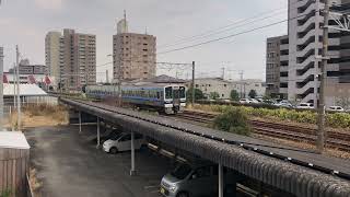 【えー、快速やん】列車番号3696M 快速 213系 茶屋町発岡山行き 妹尾駅に入線！