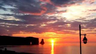 Bedtime Relaxing Music and Ocean Waves - Percé Rock, Gannets, Quebec