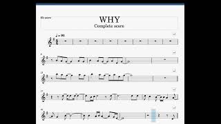 WHY - Annie Lennox - Alto Sax RMX - Complete score on screen!