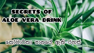 Secrets of Aloe Vera drink in English and Sinhala - කෝමාරිකා පානයේ ඇති රහස්