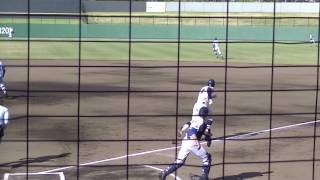 【平塚学園 柿木拓海】2017年4月25日 神奈川県春季大会 準々決勝vs横浜高校 万波中正 第1打席☆