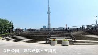 隅田公園　東武鉄橋～言問橋 Sumida Park Tobu Railway Bridge to Kototoi Bridge