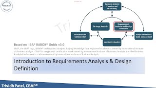 IIBA BABOK v3 - Requirements Analysis & Design Definition | IIBA CBAP CCBA ECBA Certification