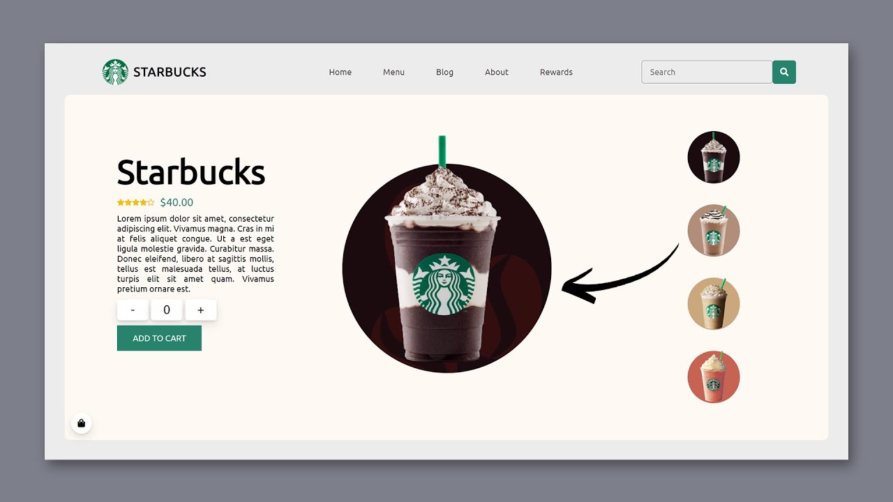 Responsive Starbucks Landing Page Design Using Html Css And JS Step By ...