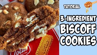 3-Ingredient Biscoff Cookies! recipe tutorial #Shorts