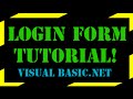 Visual basic - Login Form Tutorial