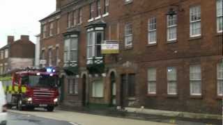 Newark scania fire appliance on a shout with nice bull horn