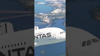 Qantas A380 Flying High Over Rio deJaneiro #commercialaircraft #airbusa380