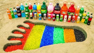Experiment: How to make Rainbow Foot with Orbeez, Big Coca Cola vs Mentos and Popular Sodas