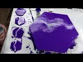 438 simple and stunning purple dutch pour negative space acrylic pour painting technique