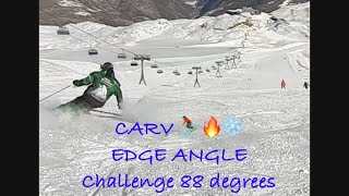 Carv Edge angle Challenge 88 degrees Alpine ski school Zermatt