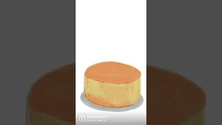 Drawing a spongy yellow cake on procreate