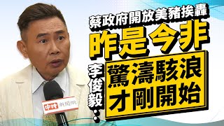 【政新鮮】蔡政府開放美國豬挨轟「昨是今非」 李俊毅：驚濤駭浪才剛開始