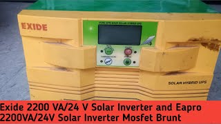 Exide 2200VA/24V Solar inverter pcb Mosfet Brunt and Eapro 2200VA/24V Solar pcb Mosfet Brunt