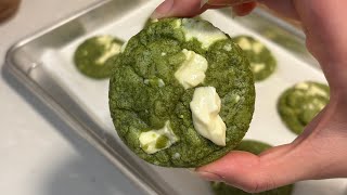 Matcha White Chocolate Cookies | Bake With Me