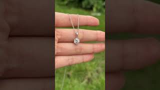 Redleaf Jewelry 6 prong 18K White moissanite necklace