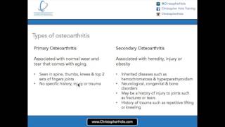 What are the 2 types of osteoarthritis?