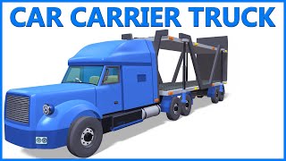Car Carrier Animation Video for Kids | Cars Transporter Truck Cartoon for Babies Children & Toddlers