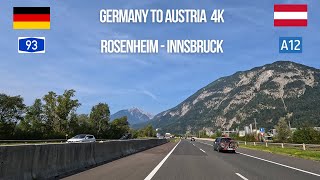 Driving from Germany to Austria Rosenheim to Innsbruck