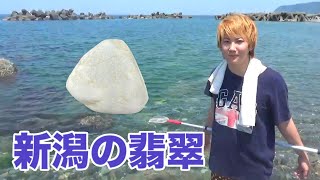 【翡翠・ヒスイ】新潟県の海岸で、富山県では採れないタイプのヒスイを採ることができました!!