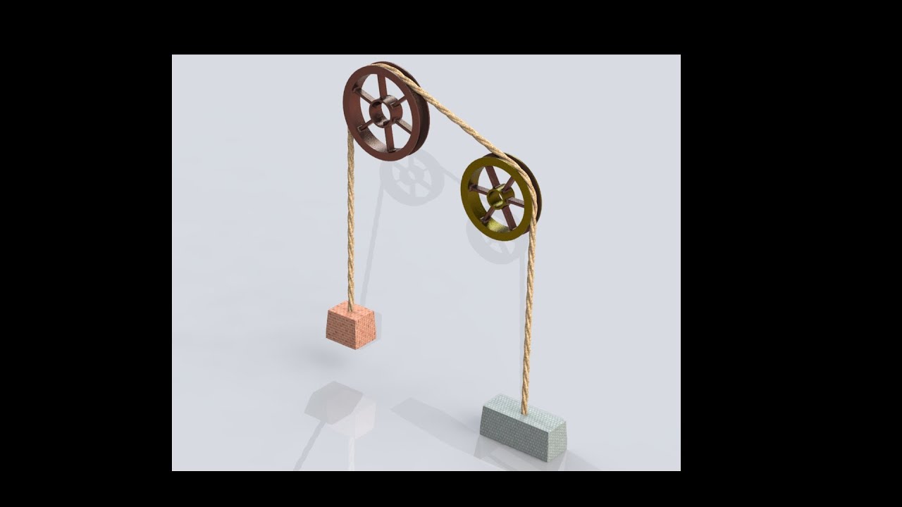 Rope Pulley Animation In Solidworks Youtube