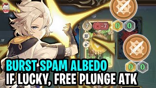 Albedo Spamming Burst and Free Plunge ATK | Genshin TCG