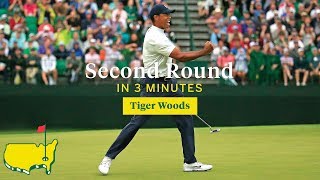 Tiger Woods' Second Round in Three Minutes