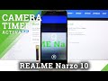 REALME Narzo 10 - How to Set Up Camera Timer & Manage Camera Options