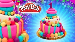 Play Doh Birthday Cake. Dolls Food. First Year Birthday Cake. 5 Minute Crafts
