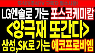 양극재 또간다!! LG엔솔로 가는 포스코케미칼 VS 삼성,SK로 가는 에코프로비엠 FEAT.두식이주식TV