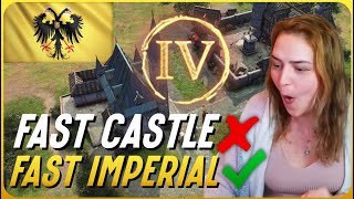 HRE Fast Imperial Strat - Carrying my friends in Team Ranked | AoE4