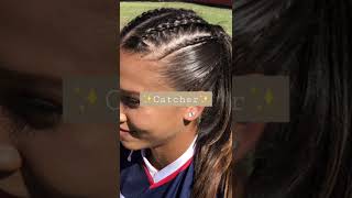 Softball hair styles for softball positions🥎.