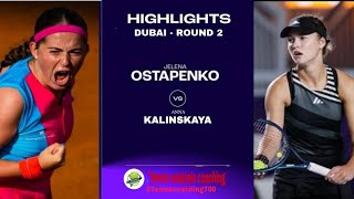 Jelena Ostapenko vs Anna Kalinskaya  highlights 😱